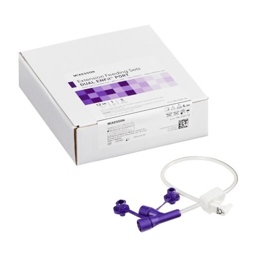 McKesson Bolus Enteral Feeding Extension Tube Set for use with Low-Profile Gastrostomy